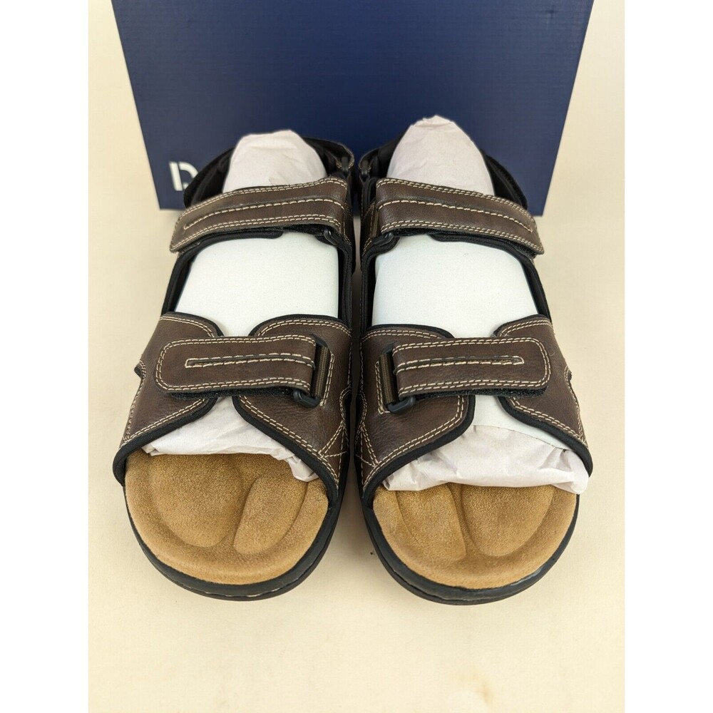 Dockers Sandals Mens 11 M Newpage Quarter Strap Sporty Brown Leather Shoes NEW - Picture 7 of 12
